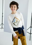 MAYORAL marškinėliai ilgomis rankovėmis 7C, kreminiai, 7.086-34, 167 cm