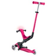 GLOBBER paspirtukas Go Up Deluxe Flash Lights, fuksija, 748-610