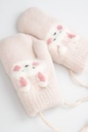 COCCODRILLO pirštinės ACCESSORIES WINTER GIRL, kreminės, ZC5360104AWG-002-XS, XS cm