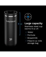 BABY BREZZA įkraunamas motinos pieno ir vandens šildytuvas, Black