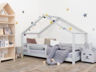 BENLEMI vaikiška lova-namelis LUCKY, 90x160 cm., Light grey, 7893/90X160-SVS
