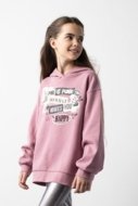 COCCODRILLO džemperis CRAFT PUNK GIRL JUNIOR, rožinis, ZC5132601CGJ-033-134, 134 cm