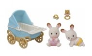 SYLVANIAN FAMILIES triušiukai dvynukai vežimėlyje, 2206/5018/5432