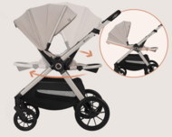 LIONELO universalus vežimėlis LAYLA 2in1, Beige taupe, LO-LAYLA 2IN1