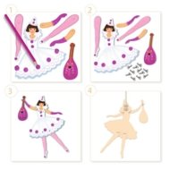 DJECO Judančios popierinės lėlės Balerinos, DJ09649