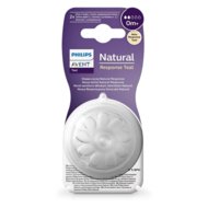 Philips Avent maitinimo buteliuko silikoninis žindukas Natural Response, 0 mėn+, 2 vnt., SCY962/02