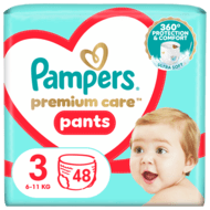 PAMPERS sauskelnės-kelnaitės, Premium, dydis 3, 48 vnt, 81750547