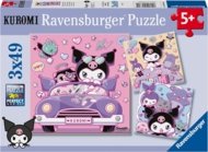 RAVENSBURGER PUZZLE dėlionė Kuromi, 3x49 det., 120043324