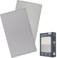 LIONELO paklodės su guma BAMBOO SHEET, 118x60 cm., 2 vnt., White/Grey