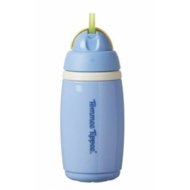 TOMMEE TIPPEE gertuvė - termosas su šiaudeliu INSULATED STRAW 266ml, 12m+, grey, 448013