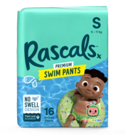 RASCALS maudymosi sauskelnės-kelnaitės COCOMELON, S dydis, 6-11 kg., 16 vnt., 93717