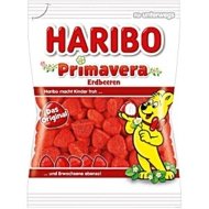 HARIBO guminukai-zefyrai PRIMAVERA ERDBEEREN, braškių skonio, 100 g., HARI0515