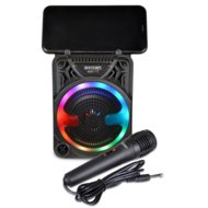 BONTEMPI belaidis garsiakalbis su mikrofonu ir RGB šviesomis, 49 1000