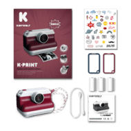 KIDYWOLF KIDYWOLF momentinis fotoaparatas su terminiu spausdinimu, raudonas, K-PRINT-RD