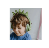 KIDYWOLF belaidės vaikiškos ausinės su keičiamais dinozauro spygliais, KIDYEARS-BT-DIN