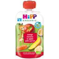 HiPP ekologiška obuolių, morkų tyrelė su mango ir bananais, nuo 6 mėn., 100 g., 42534