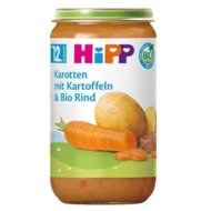 HiPP ekologiška tyrelė „Morkos su bulvėmis ir jautiena“, nuo 12 mėn., 250 g., 6850