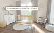 Bobas vaikiška lovytė 120x60cm MAGDA, ruda