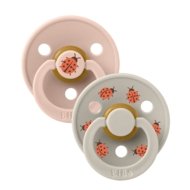 BIBS čiulptukai STUDIO COLLECTION COLOUR ROUND, 0-6 mėn., 2 vnt., Ladybug blush mix
