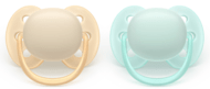 PHILIPS AVENT čiulptukai ULTRA SOFT, 0-6 mėn., 2 vnt., SCF091/40