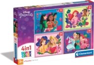 CLEMENTONI DISNEY PRINCESS dėlionė, 4in1, 21517