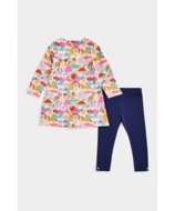 MOTHERCARE suknelė ilgomis rankovėmis ir tamprės, CA334