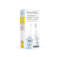 INNOGIO antgaliai dantų šepetėliui 2 vnt. GIOgiraffe/GIOrabbit, GIO-450BHB