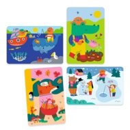 DJECO kūrybinis spalvinimo vandeniu rinkinys Magic Colouring - 4 Seasons, DJ09076