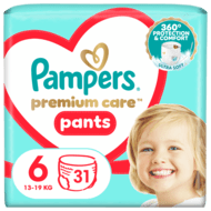 PAMPERS sauskelnės-kelnaitės, Premium, dydis 6, 31 vnt, 81750550