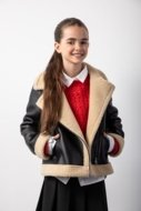 COCCODRILLO kailiniai OUTERWEAR GIRL JUNIOR, juoda, ZC5153101OGJ-021-146, 146 cm