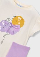 MAYORAL marškinėliai trumpomis rankovėmis ir tamprės, lilac, 3.726-96, cm