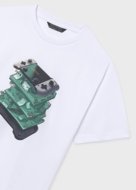 MAYORAL marškinėliai trumpomis rankovėmis, white, 6.033-19, 140 cm