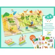 DJECO kūrybinis rinkinys Lift-up Stickers - Farm, DJ00045