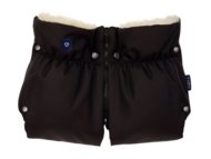 WOMAR dviejų dalių pirštinės vežimėliui su užtrauktuku, black, 3-Z-M-017