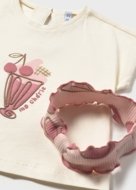 MAYORAL galvos juosta, marškinėliai trumpomis rankovėmis ir tamprės, peony, 1.750-37, 86  cm