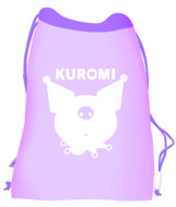 KUROMI sportinis maišelis avalynei, violetinis, TO-WKS-3724-XXX-KURO-SA