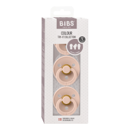 BIBS čiulptukai, Colour Try-It 3-pack Blush (Round, Anatomical, Symmetrical), 0-6 mėn., 1 dydis