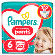 PAMPERS sauskelnės-kelnaitės Pants, 6 dydis, 14-19kg, 42 vnt., 80894800