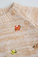 COCCODRILLO megztinis BUDDIES BOY NEWBORN, kreminis, cm