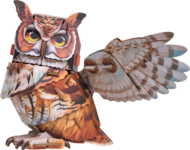 MAKEBUG 3D popierinė delionė Great Horned Owl, MB-D-0059