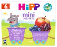HiPP ekologiška obuolių, mėlynių ir granatų tyrelė, nuo 6 mėn., 4x100 g., 5812