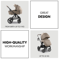 HAUCK universalus vežimėlis COMFORT N CARE AIR SET, Mocha, 165553