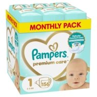 PAMPERS sauskelnės Premium Care, 1 dydis 2-5kg, 156 vnt., 80779604