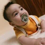 BIBS čiulptukai COLOUR ROUND RETRO LEAF, 0-6 mėn., 2 vnt.