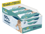 PAMPERS drėgnos servetėlės kūdikiams Wipes Aqua, 12x60 vnt., 80871787