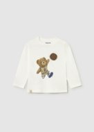 MAYORAL marškinėliai ilgomis rankovėmis, cream-bear, 2.070-67, 4 cm