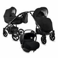 MILLI universalus vežimėlis MOON 3in1, Black, 5903357317263(carseat)