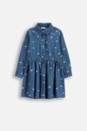 COCCODRILLO suknelė ilgomis rankovėmis, mėlyna, WC6128101GGK-014-098, 98 dydis