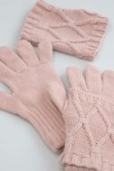 COCCODRILLO pirštinės ACCESSORIES WINTER GIRL, rožinės, ZC5360308AWG-033-XXL, XXL cm
