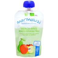 MARMALUZI ekologiška tyrelė su obuoliais, kriaušėmis ir persikais, 6 mėn.+, 90 g., V29E6TI